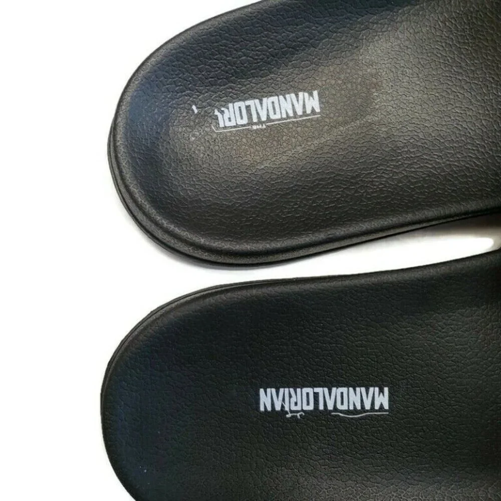 Star Wars Mens Size 11/12 THE MANDALORIAN The Child Slides Sandals Flip Flops - Picture 6 of 7